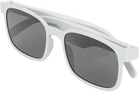 Resim Gözlükler, Çift Mikrofonlu Ses Gözlükleri Dış kısmı Hafif (Gri beyaz) 