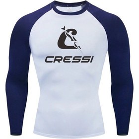 Resim Snapbuy Erkekler Uv Koruma Rashguard Kısa Kollu Mayo - Sörf, Dalış Ve Yüzme İçin Denizanası Önleyicibej Bej 