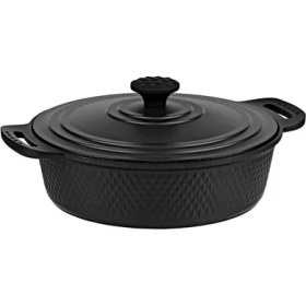 Resim Trıana - 3536 - 7 Parça Biogranit, Döküm, Tencere , Tava, Çeyiz Seti - Siyah Renk 