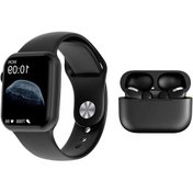 Resim BGGTech Iphone 6splus Dtno1 Watch 7 Pro Max Akıllı Saat + Inpods Bluetooth Kulaklık 