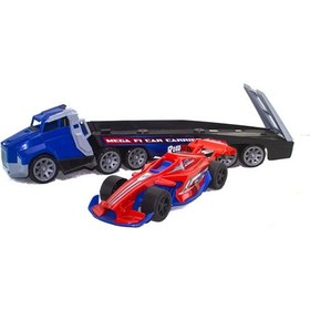 Resim Oyuncak Taşıyıcı Tır F1 Arabası 55 Cm 