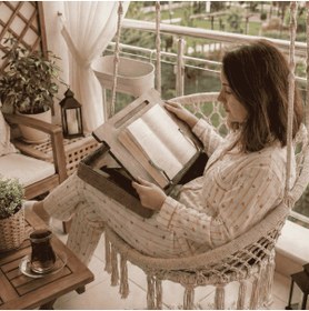 Resim Vigo Wood Minderli Kitap Okuma Standı Ayarlanabilir Çizim Standı Laptop Sehpası Çalışma Sehpası 