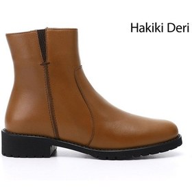 Resim Gönderi R Kadın Taba Fermuarlı Kauçuk Taban Hakiki Deri Bot Gkzb134m1604 Taba 