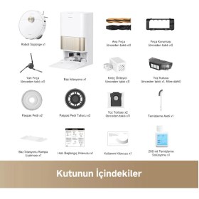 Resim Dreame Pro Ultra Beyaz Robot Süpürge 19000 Pa Emiş Gücü ile Düz Zemin için 2 Aşamalı Temizleme 