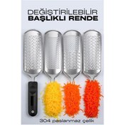 Resim Melek Moda Profesyonel Çelik El Rendesi 3 Değiştirilebilir Başlıklı 