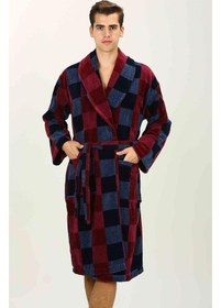 Resim Özdilek Hawai Truva Şalyaka Bornoz Bordo/Lacivert L Beden Bordo 