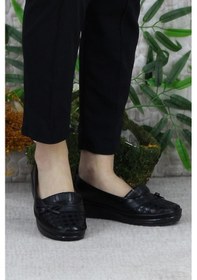 Resim Fort Safir 1292 Siyah Ortopedik Anne Ayakkabısı Klasik Ayakkabı Kadın Günlük Ayakkabı Siyah 