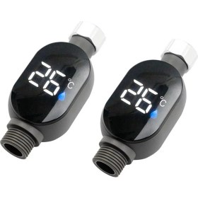 Resim Empoorlium Duş Sıcaklık Ölçer LED Dijital Ekran Sıcaklık Ölçer Anında Okunan Sıcaklık Ölçer Ev Için Banyo Termostatı (Yurt Dışından) 