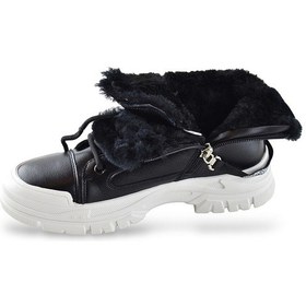 Resim Guja 23k310-16 Tam Ortopedik Günlük Kadın Bot Ayakkabı Bayan Spor Kürklü Bot Siyah-beyaz Siyah - Beyaz 
