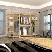 Resim Fokai Wood Quinte - Sektörün En Büyük Açık Ahşap Gardırop Tasarımı 