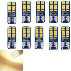Resim Trendooze Turcoshop11 10 Adet T10 194 W5w 24 Led Sıcak Beyaz Araba İç Aydınlatma 