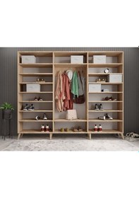 Resim Açelya Portmanto Vestiyer Meşe Beyaz 208 cmM6 