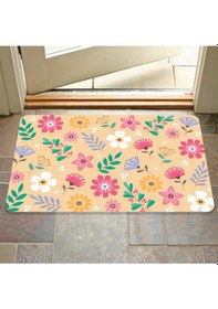 Resim Dijital Baskılı Hoş Geldiniz Yazılır Desenli Dekoratif Dış Kapı Önü Ve Iç Mekan Paspası Yıkanabilir Metalik 