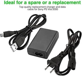 Resim Xahpower PS Vita Şarj Cihazı, AC Adaptör Duvar Şarj Cihazı Sony Playstation Vita 2000 ile Uyumlu (Yalnızca PSV 2000 ile Uyumlu) 