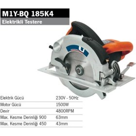 Resim Habib Makina Bq 185K4 Elektrikli Sunta Kesme Makinesi / Daire Testeresi 