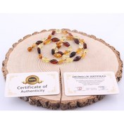 Resim Alp Doğal Taş Kehribar (FOSİLLEŞMİŞ ÇAM REÇİNESİ) Kolye 5 Mm - 15 
