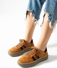 Resim Getcho Doak Kadın Hakiki Süet Deri Taba Spor Ayakkabı 