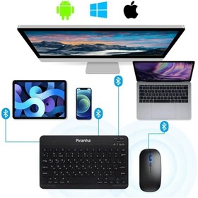 Resim Piranha 2380-S Bluetooth Kablosuz Türkçe Q Klavye ve Mouse Seti / Windows - macOS - Android 