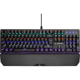 Resim Rampage KB-R86 Umbra Siyah USB Rainbow Aydınlatmalı Blue Switch Us Layout English Mekanik Gaming Oyuncu Klavye 