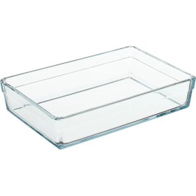 Resim Braventa Collection Pasabahce Borcam Premium Dikdörtgen Tepsi, 20 cm x 29 Cm, Şeffaf, 2.5 Litre 