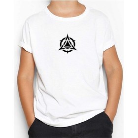 Resim Black Triangle Circle Beyaz Çocuk Tişört Beyaz 