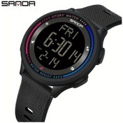 Resim Gaojunshop01 Erkek Ve Kadınlar İçin Sanda Spor Saati - Sayaç, Adımsayar, Alarm, Su Geçirmez, Siyah Diğer 