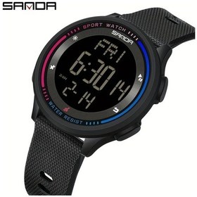 Resim Gaojunshop01 Erkek Ve Kadınlar İçin Sanda Spor Saati - Sayaç, Adımsayar, Alarm, Su Geçirmez, Siyah Diğer 