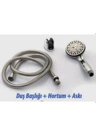 Resim Fonksiyonlu Mafsallı Duş Seti Duş Başlığı Spiral Hortum Mafsallı Diğer 