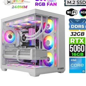 Resim Xaser Pearl X40 i5-14600K 32 GB 1 TB M.2 Nvme SSD 16 GB RTX5060TI Free Dos Masaüstü Oyuncu Bilgisayarı 