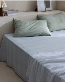 Resim Madame Coco Delrico Çift Kişilik Pamuklu Çarşaf Takımı - Haki Çok Renkli 