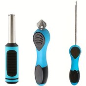 Resim Paslanmaz Çelik Balıkçılık Yem Delme Aracı - Mavi Vurgulu Ergonomik Beyaz Saplı, Karp Balıkçılığı ve Olta Aksesuarları için Hassas Yem Delme İğnesi 