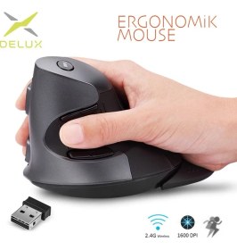 Resim Delux M618GX Ergonomik Dikey Mouse 
