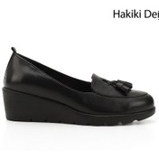 Resim Gönderi R Kadın Siyah Dolgu Taban Püsküllü Hakiki Deri Ayakkabı Gdza13424102 Siyah 