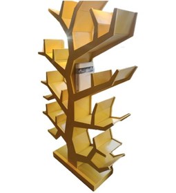 Resim Bengimobilya Kitaplık Ahşap Ağaç Dalı El Yapım Tek Parça Mdf Parlak Sarı Lake 