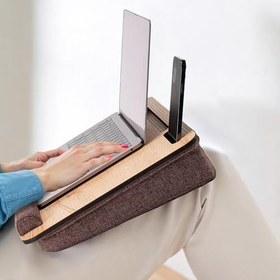 Resim Vigo Wood-LS016 Minderli Laptop Sehpası (Meşe) 