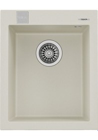 Resim Teka Forsquare 34.40 Tg Tek Hazneli Tezgahüstü/Tezgahasıfır (Flush) Tegranite Eviye - Parlak Krem - 115230013 