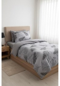 Resim Üntaş Life Çfit Taraflı Gri Tüy Tek Kişilik Nevresim Seti Çarşafsız 