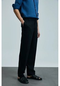 Resim Lufian Bert Smart Erkek Chino Pantolon Slim Fit Siyah Siyah 