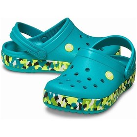 Resim Crocs Crocband Glow Confetti Çocuk Terlik Yesıl 