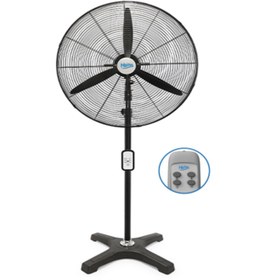 Resim HIMS HEF-AK650 190W 65 cm Siyah 3 Kanat Kumandalı Sanayi Tipi Ayaklı Vantilatör 