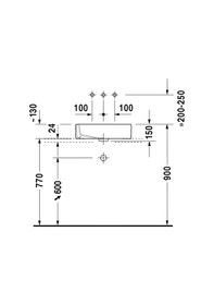 Resim Duravit Vero Canak Lavabo Taslanmıs 500 x 380 MM 0455500000 