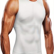 Resim Erkek Casual Crew Boyun V Yaka Vest, Poliamid Elastan Yüksek Esnek İnce Fit, Düz Renk, Örgü Kumaş, 230g/m², İlkbahar, Yaz, Sonbahar için 