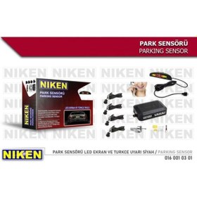 Resim Park Sensörü Led Ekran Ve Turkce Uyarı Siyah 