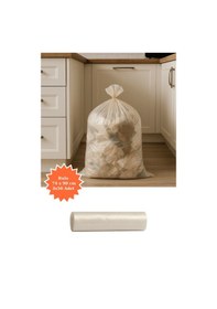 Resim Şeffaf Rulo Çöp Poşeti 74x90 Cm 3x50 Adet Ev Mutfak İş Ofis Avantajlı Paket 