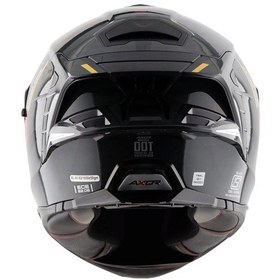Resim Axor Brutale Kryptıc Full Face Kapalı Kask Parlak Sarı - Siyah 