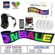 Resim Serreha Matrix LED Panel Cama Yapışan App Kontrollü Oto LED Tır Kamyon LED ÖLÇÜ 176CM - 19CM 