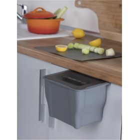 Resim Gri Çok Amaçlı Mutfak Çöp Kovası, 5 Litre, Yüksek Kalite Plastik 