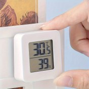Resim Büyük LCD Ekranlı Kompakt Dijital Termometre ve Higrometre - Kolay Okunan İç/Dış Mekan Sıcaklık ve Nem Monitörü, Dayanıklı Plastik, Düğme Pil Gücüyle Çalışır, Ev, Ofis veya Serada Kullanım İçin İdeal, İç Mekan Termometresi | Basit Tasarım | Dayanıklı Plastik 