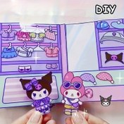 Resim SaorioDIY Quiet Book Craft Kit - Kesilmeye Gerek Yok, for Hello Kitty ve Arkadaşları İçin, 3D Kartlar ve Aktivite Kitabı, Elbiseler, Ayakkabılar vb. İçerir, Canlı Kitap Yapma Seti | Etkileşimli Kitap Yapma Kiti 