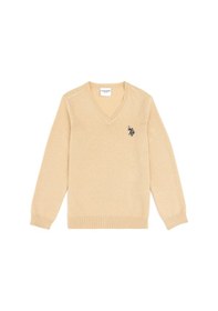 Resim U.S. Polo Assn. Kız Çocuk Kum V Yaka Basic Kazak 50294198-VR085 